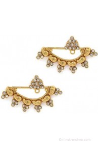 Alankruthi Antique 2 In One Stud Cum Brass Cuff Earring